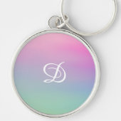 Rosa Gradientenrosa Schlüsselanhänger (Vorne)