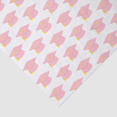 Rosa Graduierungstafel mit weißem Hintergrundgesch Seidenpapier (Ausschnitt)