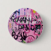 Rosa Graffiti Button (Vorderseite)