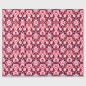 Rosa Graffiti-Muster Geschenkpapier (Flach)