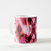 Rosa Graffiti-Muster Kaffeetasse (Vorderseite Links)