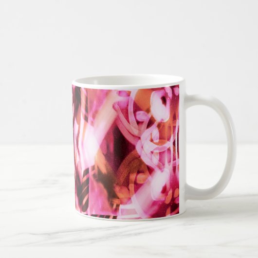 Rosa Graffiti-Muster Kaffeetasse (Rechts)