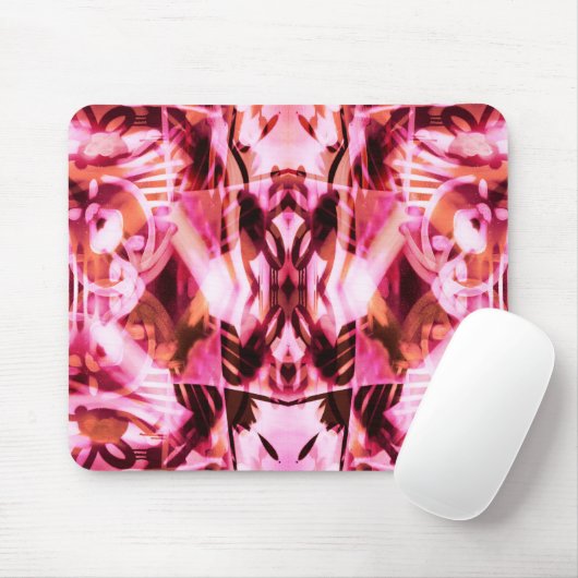 Rosa Graffiti-Muster Mousepad (Mit Mouse)