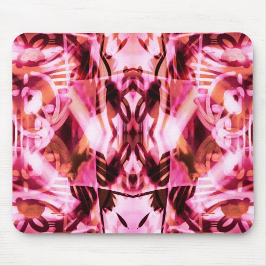Rosa Graffiti-Muster Mousepad (Vorne)