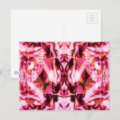 Rosa Graffiti-Muster Postkarte (Vorne/Hinten)