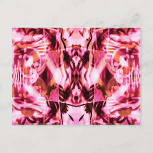 Rosa Graffiti-Muster Postkarte