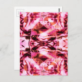 Rosa Graffiti-Muster Postkarte (Vorne/Hinten)