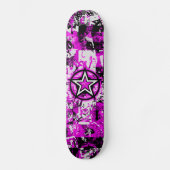 Rosa Graffiti Star Skateboard (Vorderseite)