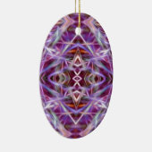 Rosa Grafik Mandala Keramik Ornament (Rechts)
