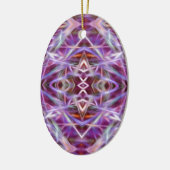 Rosa Grafik Mandala Keramik Ornament (Links)