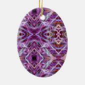 Rosa Grafik Mandala Keramik Ornament (Hinten)