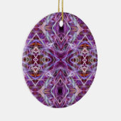 Rosa Grafik Mandala Keramikornament (Rechts)