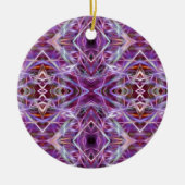 Rosa Grafik Mandala Keramikornament (Vorne)