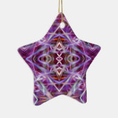 Rosa Grafik Mandala Keramikornament (Rechts)