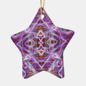 Rosa Grafik Mandala Keramikornament (Links)