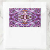 Rosa Grafik Mandala Rechteckiger Aufkleber (Tasche)