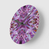 Rosa Grafik Mandala Runde Wanduhr (Winkel)