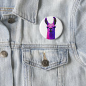 Rosa grafisches Lama Button (Beispiel)
