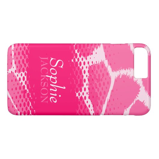 Rosa grafisches Tierdruck iphone starker Fall Case-Mate iPhone Hülle (Rückseite (Horizontal))