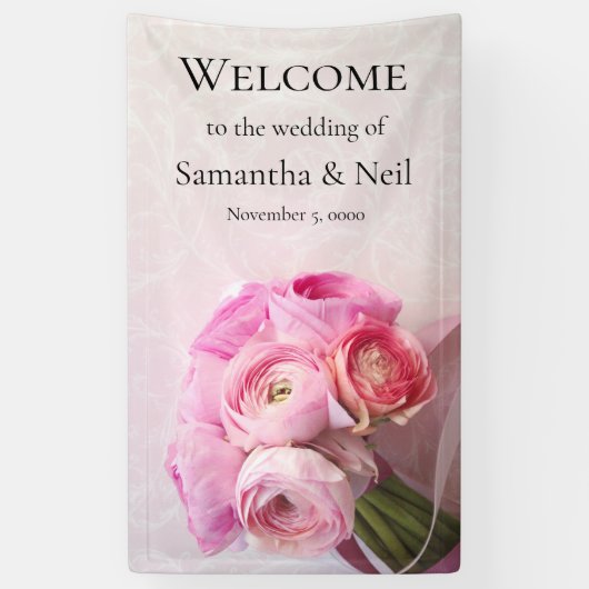 Rosa Granatapfel Banner (Vertikal)