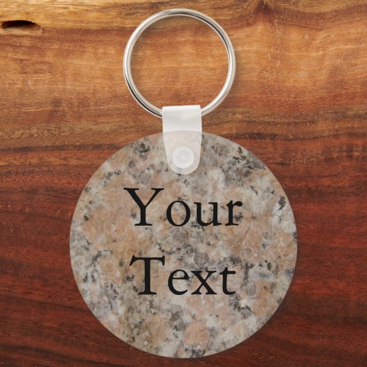 Rosa Granit Schlüsselanhänger (Vorderseite)