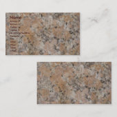 Rosa Granit Visitenkarte (Vorne/Hinten)