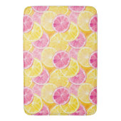 Rosa Grapefruit & Lemon Duschvorhang Badematte (Vorderseite Vertikal)