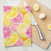 Rosa Grapefruit & Lemon Duschvorhang Geschirrtuch (Viertel Falte)