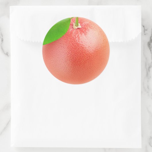 Rosa Grapefruitmakro Runder Aufkleber (Tasche)