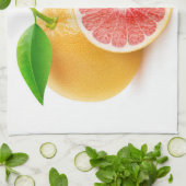 Rosa Grapefruits Geschirrtuch (Gefaltet)