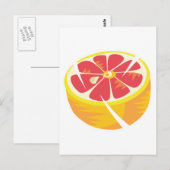 Rosa Grapefruits Postkarte (Vorne/Hinten)