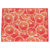 Rosa Grapefruitscheiben Große Geschenktüte (Vorderseite)