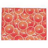 Rosa Grapefruitscheiben Große Geschenktüte (Rückseite)