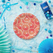 Rosa Grapefruitscheiben Pappteller (Party)