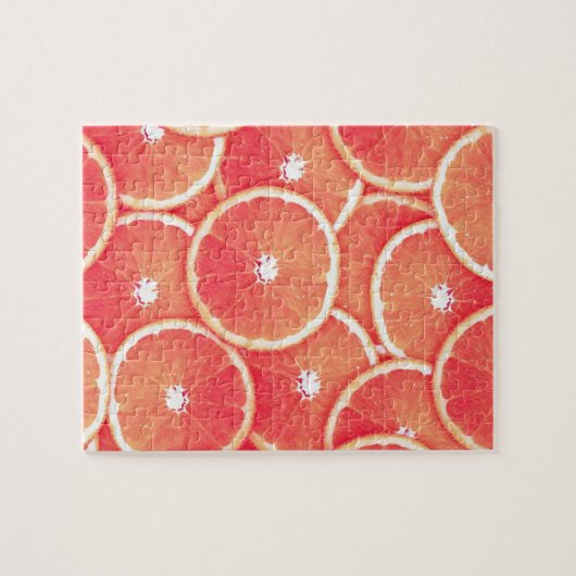 Rosa Grapefruitscheiben Puzzle (Horizontal)