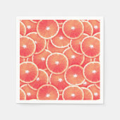 Rosa Grapefruitscheiben Serviette (Vorderseite)