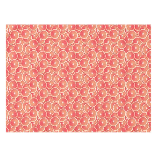 Rosa Grapefruitscheiben Tischdecke (Vorderseite (Horizontal))
