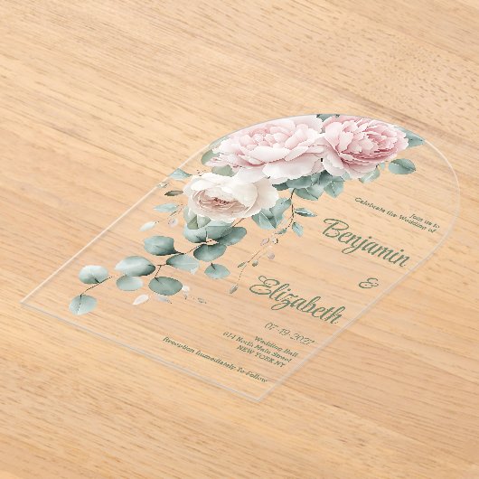 Rosa Gräser Acryleinladungen (Ablage )