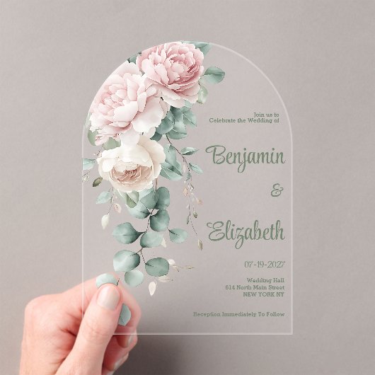 Rosa Gräser Acryleinladungen (Insitu (Handheld))