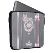 Rosa & Grau Ai Art Laptopschutzhülle (Vorne Rechts)
