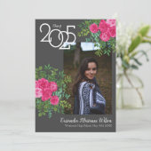 Rosa Grau Ankündigung des modernen Abschlusses (Stehend Vorderseite)