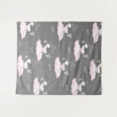 Rosa & Grau Couture Ballerina Girls Zimmer Wandteppich (Vorderseite (Horizontal))