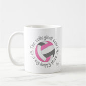 Rosa grau Der Volleyballplatz ist mein glücklicher Kaffeetasse (Links)