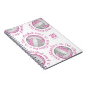 Rosa grau Der Volleyballplatz ist mein glücklicher Notizblock (Rechte Seite)