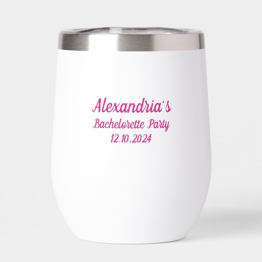 Rosa & Grau Diamant Junggeselinnen-Abschied (Rückseite)