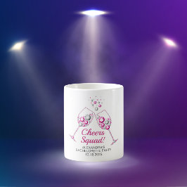 Rosa & Grau Diamant Junggeselinnen-Abschied Kaffeetasse