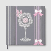 Rosa & Grau KI Kunst Gästebuch (Vorderseite)