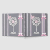 Rosa & Grau KI Kunst Gästebuch (Voll)