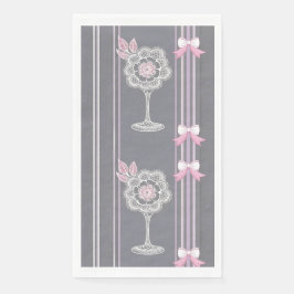 Rosa & Grau KI Kunst Serviette