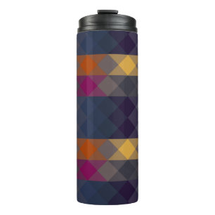 rosa grau lila orange und blau geometrisch thermosbecher